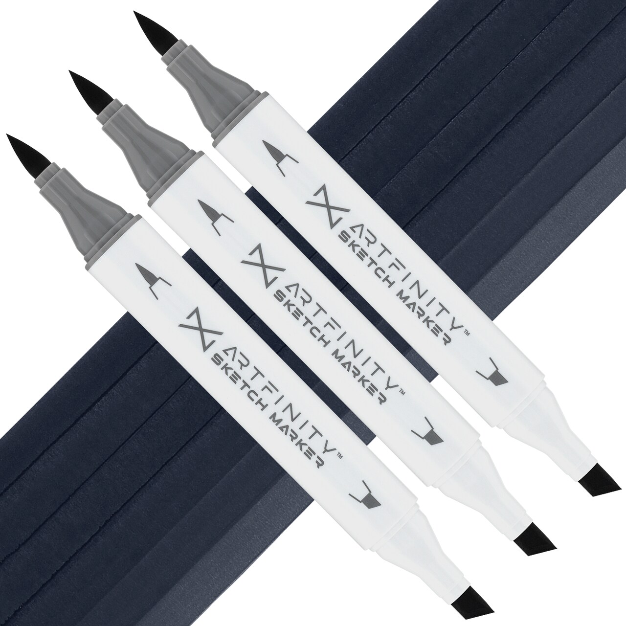 Artfinity Sketch Marker Sets - Set of 3 - Cool Gray 9 CG9, Vibrant, Professional, Dye-Based Alcohol Markers for Artists, Drawing, Travel, & More